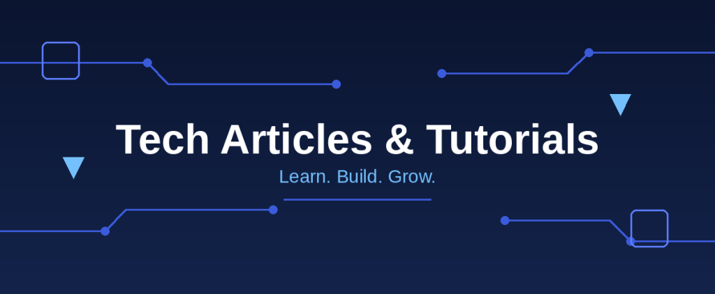 Tech articles and tutorials banner